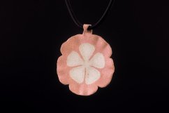 Silver and Copper Floral Pendant: One-of-a-kind Artisan Jewelry #111