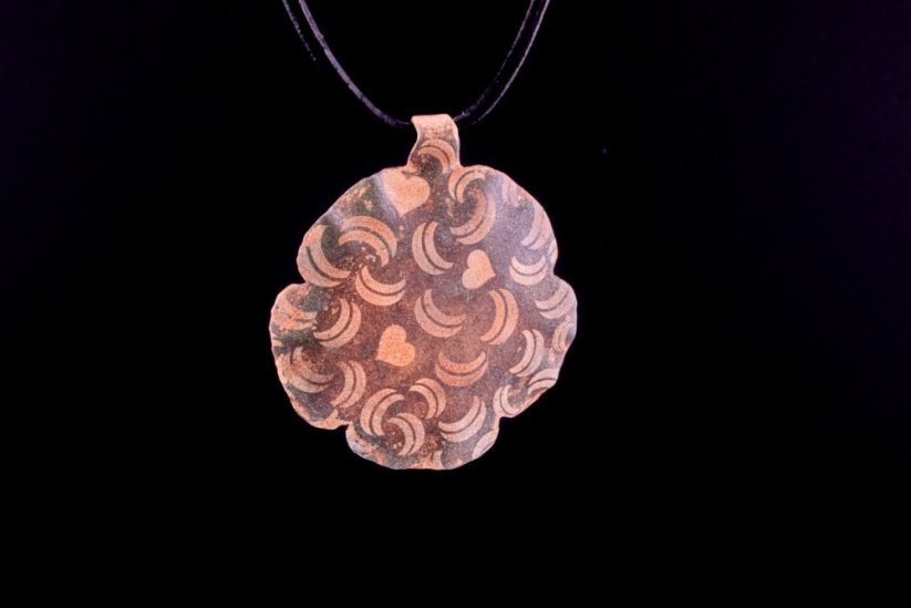 Silver and Copper Floral Pendant: One-of-a-kind Artisan Jewelry #111