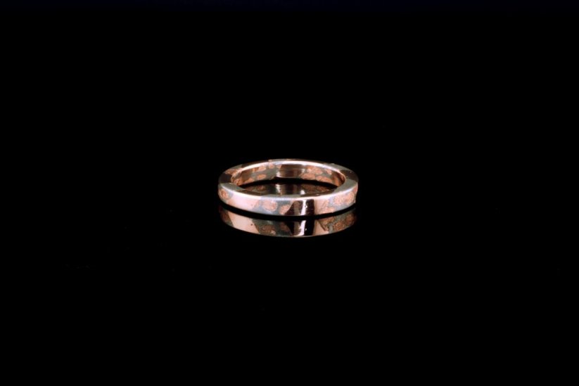 Unique copper-silver tricolored ring: One-of-a-kind jewelry #029