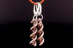 DNA electro copper earrings #083