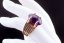 👑 Celestial Crown – Amethyst & Silver & Copper Ring ✨