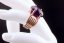 👑 Celestial Crown – Amethyst & Silver & Copper Ring ✨